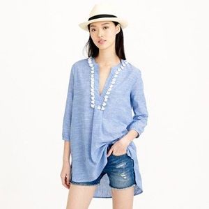 J. Crew Pom-pom Beach Tunic